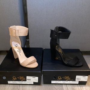 Fashion heels, both size 8